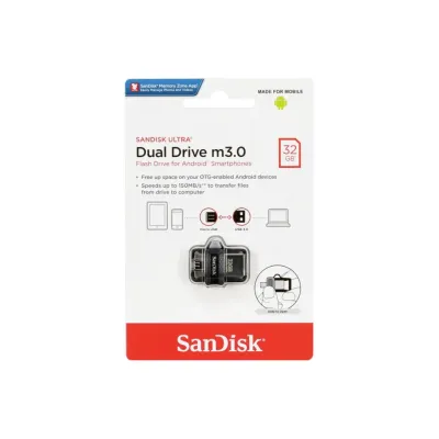 SanDisk Ultra Dual Drive m0.3 OTG 32GB (USB To Micro USB)
