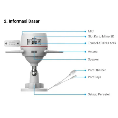 Ezviz H3C 4MP Color Night Vision 2K IP Cam Outdoor Kamera CCTV