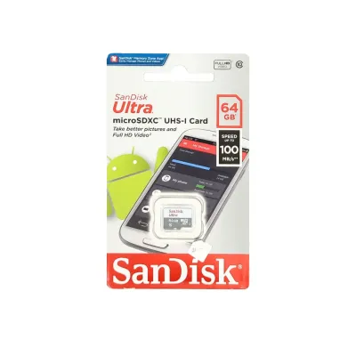 SanDisk Ultra microSDHC Card UHS-I Class 10 (100MB/s) 64GB