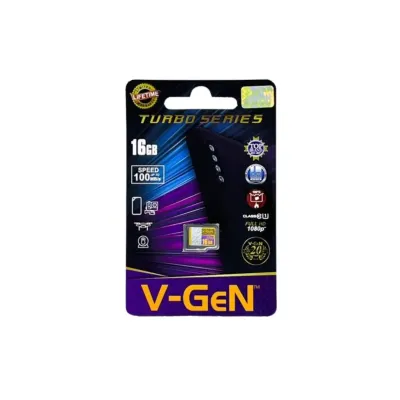Micro SD V-gen 16GB Class 10 TURBO SERIES Memory Card