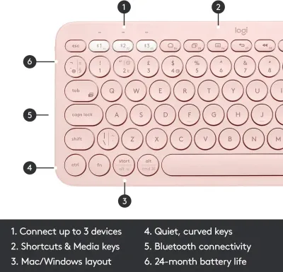 Logitech K380S Keyboard Wireless Bluetooth Multi-Device