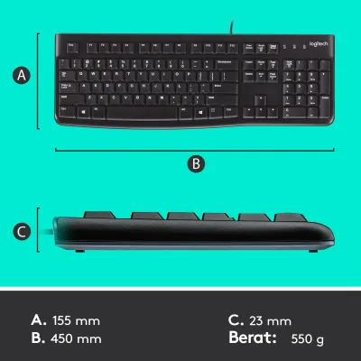 Logitech MK120 Combo Keyboard & Mouse Wired Combo