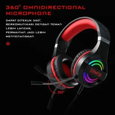 Headset Gaming Gamen GH 1100 Pro RGB lighting