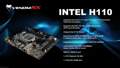 Motherboard VenomRX Support LGA H110