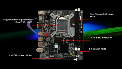 Motherboard VenomRX H81 NVMe Support LGA 1150