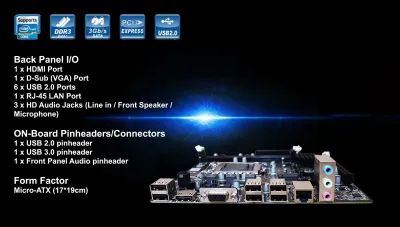 Motherboard Venom RX H61 NVMe Support LGA 1155