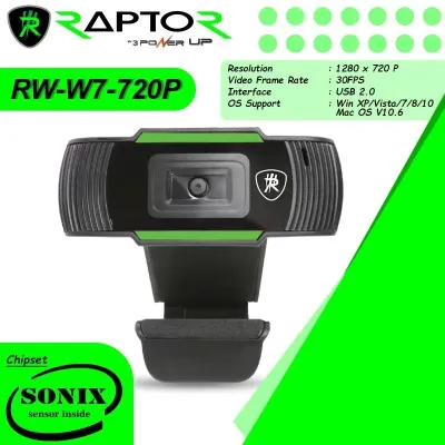 Webcam 720P RAPTOR RW-W7-720P with Microphone Desktop/PC