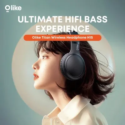 Olike Titan H1S Wireless Headphone Bluetooth Bass Max HiFi Sound BT 5.4 - Creamy White