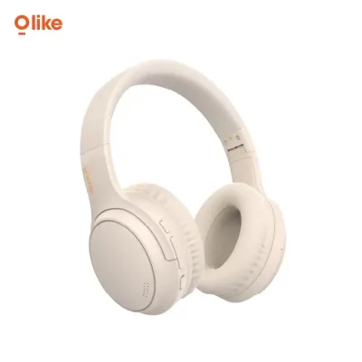 Olike Titan H1S Wireless Headphone Bluetooth Bass Max HiFi Sound BT 5.4 - Creamy White