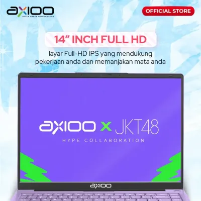 AXIOO MYBOOK HYPE 5 AMD X3 LOLIPOP EDITION JKT48/ AMD Ryzen 5-3500U / 8GB DDR4 / SSD 256 GB NVMe / 14" FHD IPS / DOS