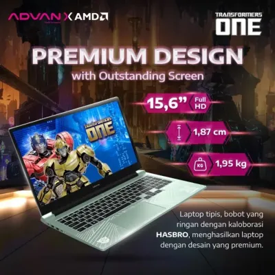 Advan Pixwar AMD Ryzen 7 6800H Ram 16gb DDR5 SSD 512gb