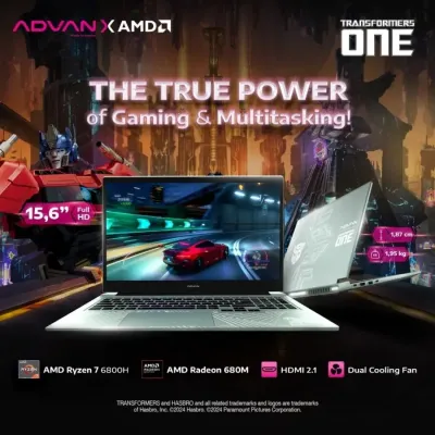 Advan Pixwar AMD Ryzen 7 6800H Ram 16gb DDR5 SSD 512gb
