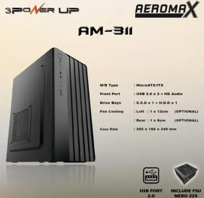 Casing Power Up Aeromax AM-311 - mATX