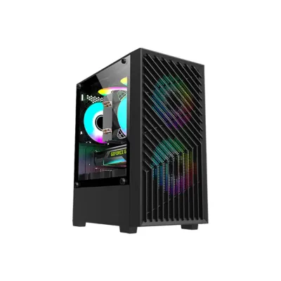 VenomRX Casing PC Hyperion M-ATX With 2x120mm Fixed RGB Fan