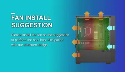 VenomRX Casing PC Hyperion M-ATX With 2x120mm Fixed RGB Fan