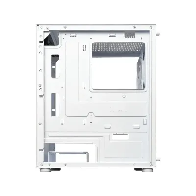 Casing PC Cube Gaming Simplicity M-ATX Left Side Tempered Glass Include 1 Fan - Putih