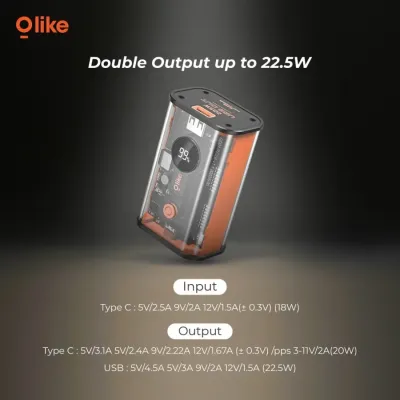 Olike P5 Powerbank 10000mAh 22.5W Blitz Fast Charging LED Display VOOC