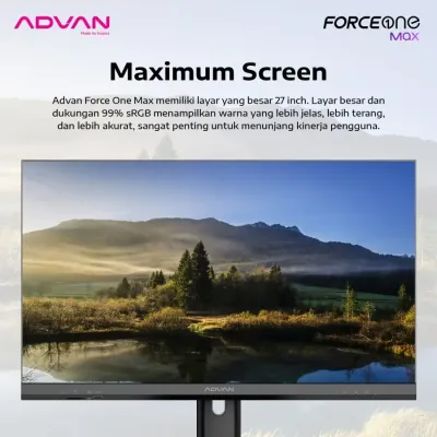 Advan Force One Max AIO All In One PC Desktop i5 1240P 16GB 512GB 27" FHD Windows 11 - 16/512GB NVMe