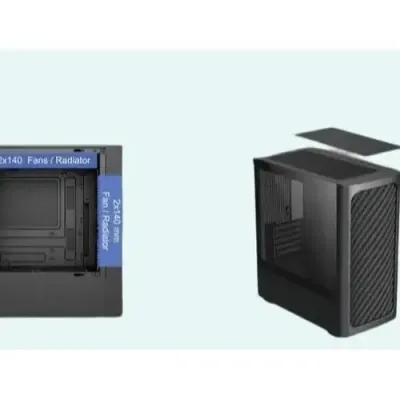 VENOMRX RIO PC Case Include 3 Fan ARGB M-ATX Casing Computer MATX