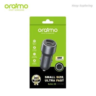 Oraimo Bullet 48 Ultra Fast Car Charger Dual Ports - OCC-73D
