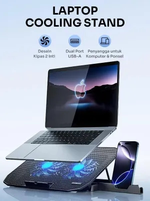 Cooling Pad Notebook Robot RCP10 + Mobile Phone Stand