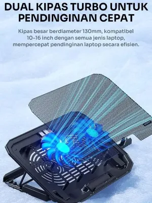 Cooling Pad Notebook Robot RCP10 + Mobile Phone Stand