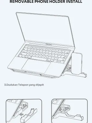Cooling Pad Notebook Robot RCP10 + Mobile Phone Stand