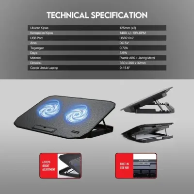 Cooling Pad Notebook Fantech NC13