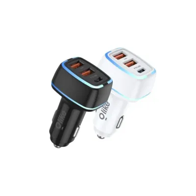 Olike R3 Car Charger Dual USB Type C Fast Charging PD 20W LED Light