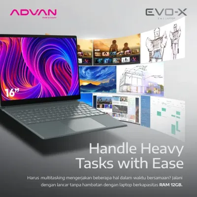 Advan Evo-X 16 2in1 Intel i3-1215U 12GB SSD 512GB 16″ 2.5K W11
