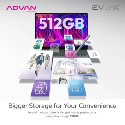 Advan Evo-X 16 2in1 Intel i3-1215U 12GB SSD 512GB 16″ 2.5K W11