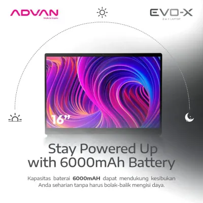Advan Evo-X 16 2in1 Intel i3-1215U 12GB SSD 512GB 16″ 2.5K W11