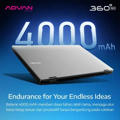 Advan 360 GO AMD Ryzen 3 3200U 8GB SSD 256GB 14″FHD IPS Touchscreen Win11