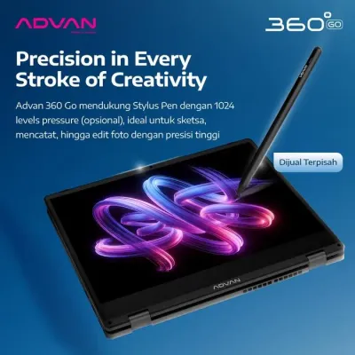 Advan 360 GO AMD Ryzen 3 3200U 8GB SSD 256GB 14″FHD IPS Touchscreen Win11